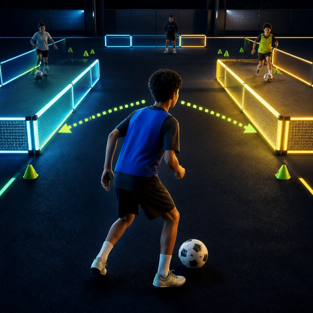 Illustrated scene introducing Dribble Grid